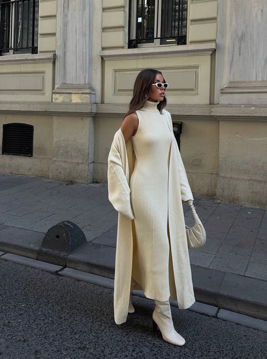 Women’s Black Knit Dress Set